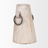 Monique Light Brown Large with Handles Wood Pot - Ornate Home