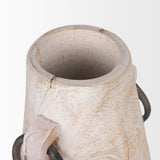 Monique Light Brown Large with Handles Wood Pot - Ornate Home