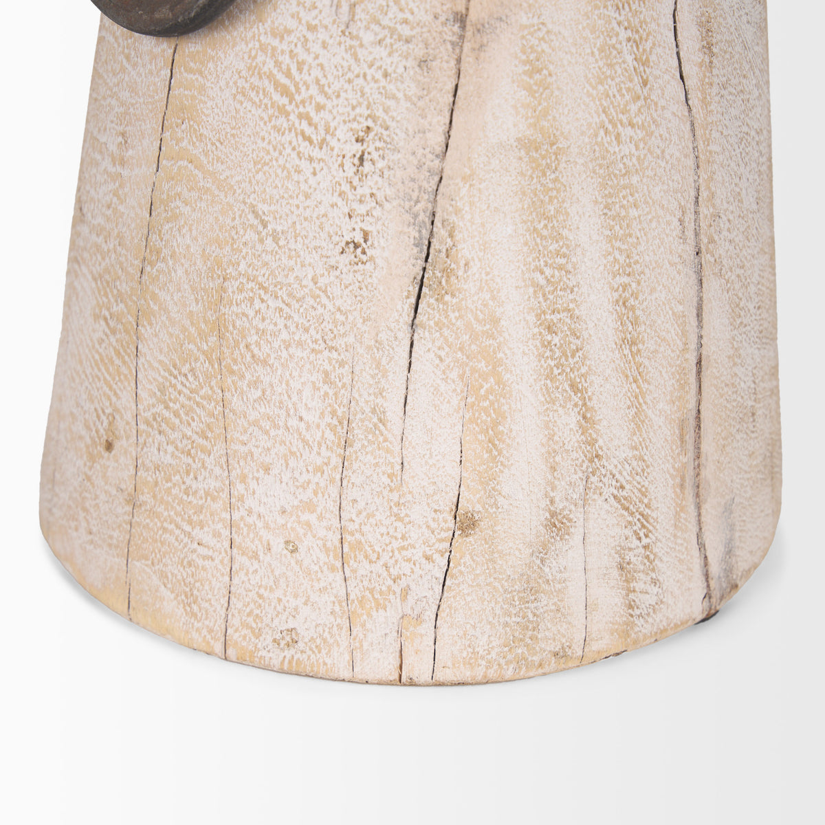 Monique Light Brown Large with Handles Wood Pot - Ornate Home