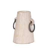 Monique Light Brown Small with Handles Wood Pot - Ornate Home