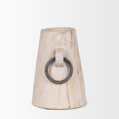 Monique Light Brown Small with Handles Wood Pot - Ornate Home