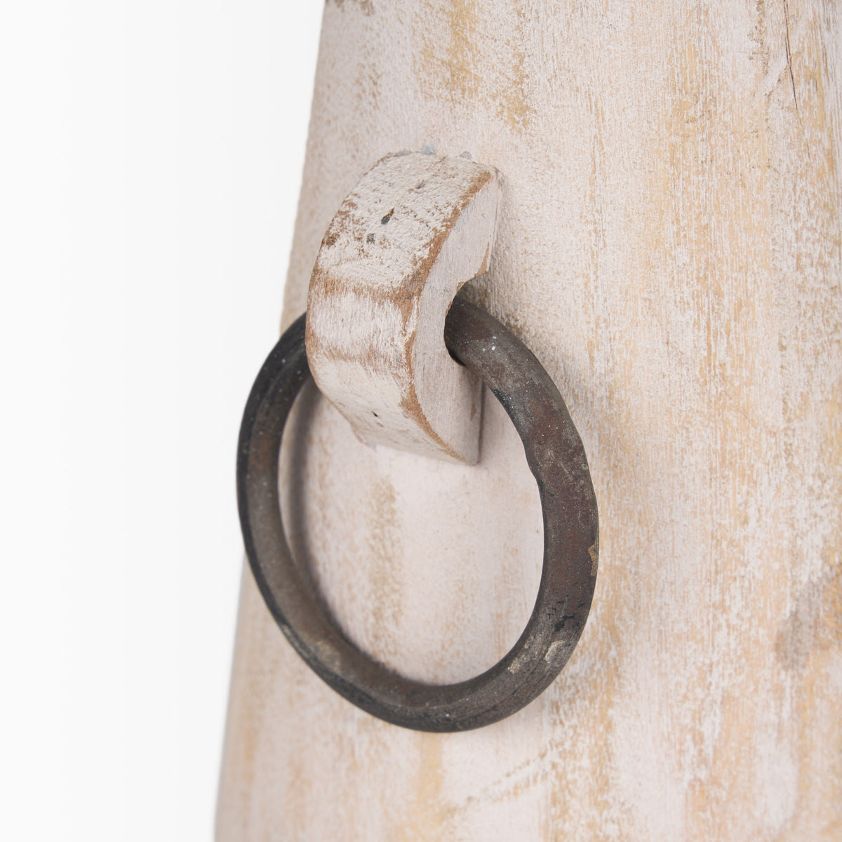 Monique Light Brown Small with Handles Wood Pot - Ornate Home