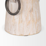 Monique Light Brown Small with Handles Wood Pot - Ornate Home