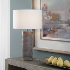 Monolith Gray Table Lamp - Ornate Home