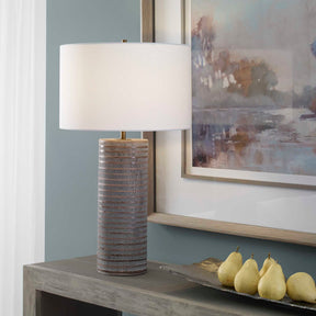 Monolith Gray Table Lamp - Ornate Home