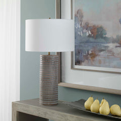 Monolith Gray Table Lamp - Ornate Home