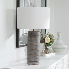 Monolith Gray Table Lamp - Ornate Home