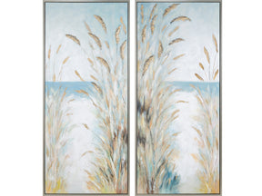 Monroe Blue/Gold Canvas - Ornate Home