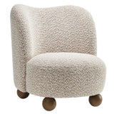 Monroe Coral Walnut Boucle Fabric Accent Chair - Ornate Home