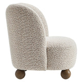 Monroe Coral Walnut Boucle Fabric Accent Chair - Ornate Home