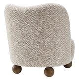 Monroe Coral Walnut Boucle Fabric Accent Chair - Ornate Home
