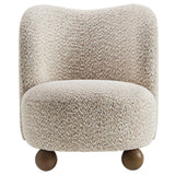 Monroe Coral Walnut Boucle Fabric Accent Chair - Ornate Home