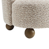 Monroe Coral Walnut Boucle Fabric Accent Chair - Ornate Home