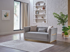 Monroe Merit Gray Loveseat - Ornate Home