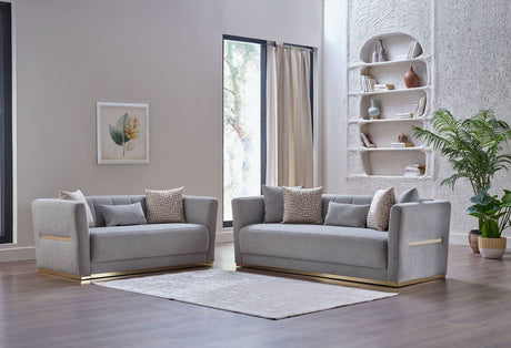 Monroe Merit Gray Loveseat - Ornate Home