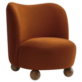 Monroe Rust/Walnut Performance Velvet Accent Chair - Ornate Home