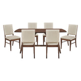 Monroe Tan 7pc Dining Set - Ornate Home