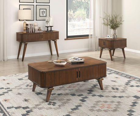 Monroe Walnut Cocktail Table - Ornate Home