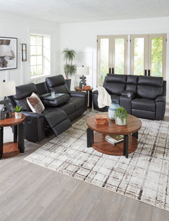 Montacute Black Reclining Living Room Set - Ornate Home