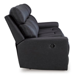 Montacute Black Reclining Sofa w/Drop Down Table - Ornate Home