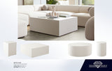 Montage Ivory Cement End Table - Ornate Home