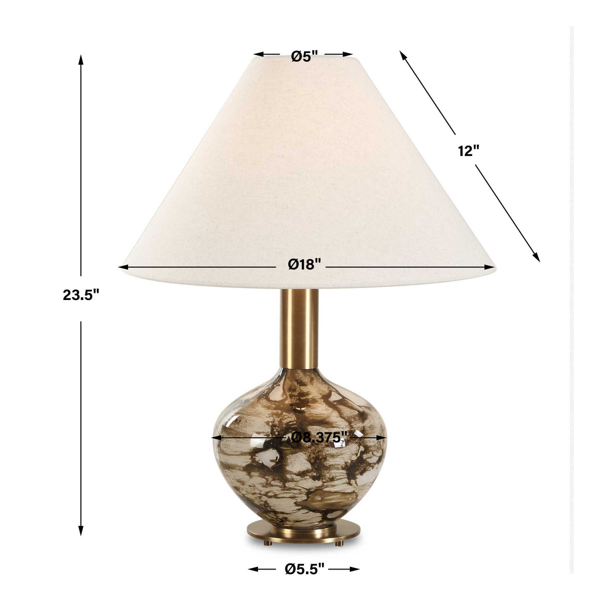 Montagu Dark Brown Table Lamp - Ornate Home