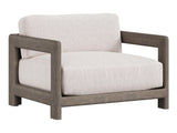 Montaigne Weathered Teak/Cream Outdoor Chair 1/2 - Ornate Home