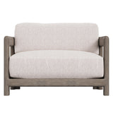 Montaigne Weathered Teak/Cream Outdoor Chair 1/2 - Ornate Home