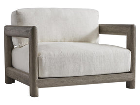 Montaigne Weathered Teak/White/Cream Outdoor Chair 1/2 - Ornate Home