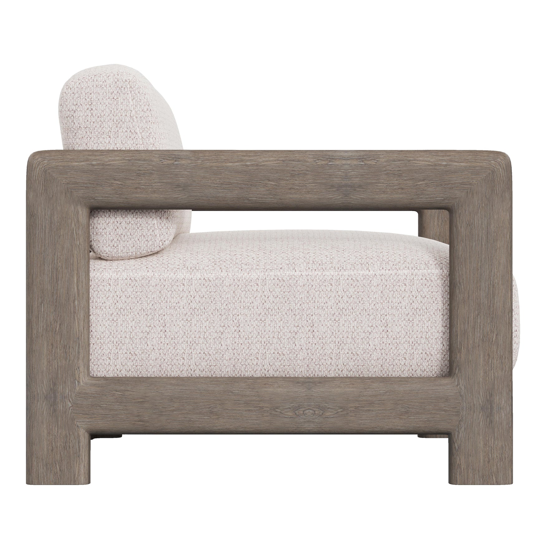 Montaigne Weathered Teak/White/Cream Outdoor Chair 1/2 - Ornate Home