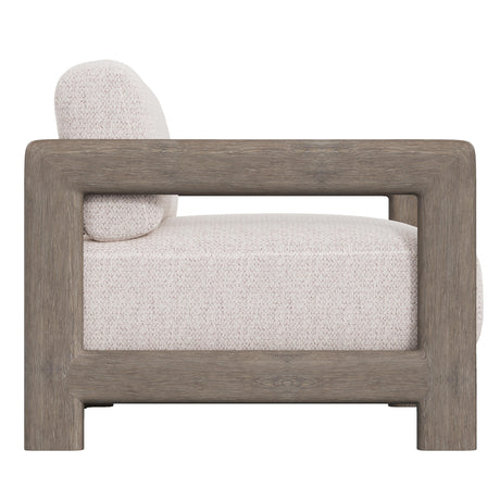 Montaigne Weathered Teak/White/Cream Outdoor Chair 1/2 - Ornate Home