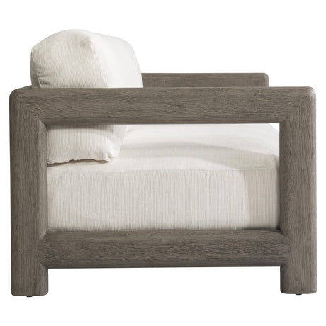 Montaigne Weathered Teak/White/Cream Outdoor Sofa - Ornate Home