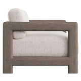 Montaigne Weathered Teak/White/Cream Outdoor Sofa - Ornate Home