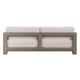 Montaigne Weathered Teak/White/Cream Outdoor Sofa - Ornate Home