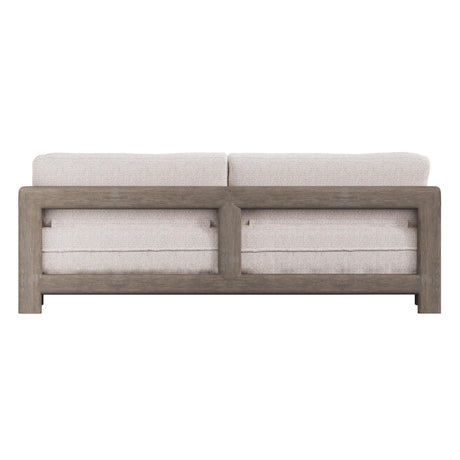 Montaigne Weathered Teak/White/Cream Outdoor Sofa - Ornate Home