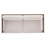 Montaigne Weathered Teak/White/Cream Outdoor Sofa - Ornate Home