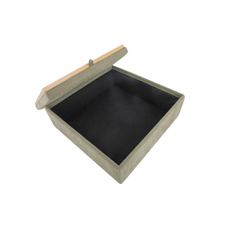 Montana Washed Green Storage Ottoman - Ornate Home