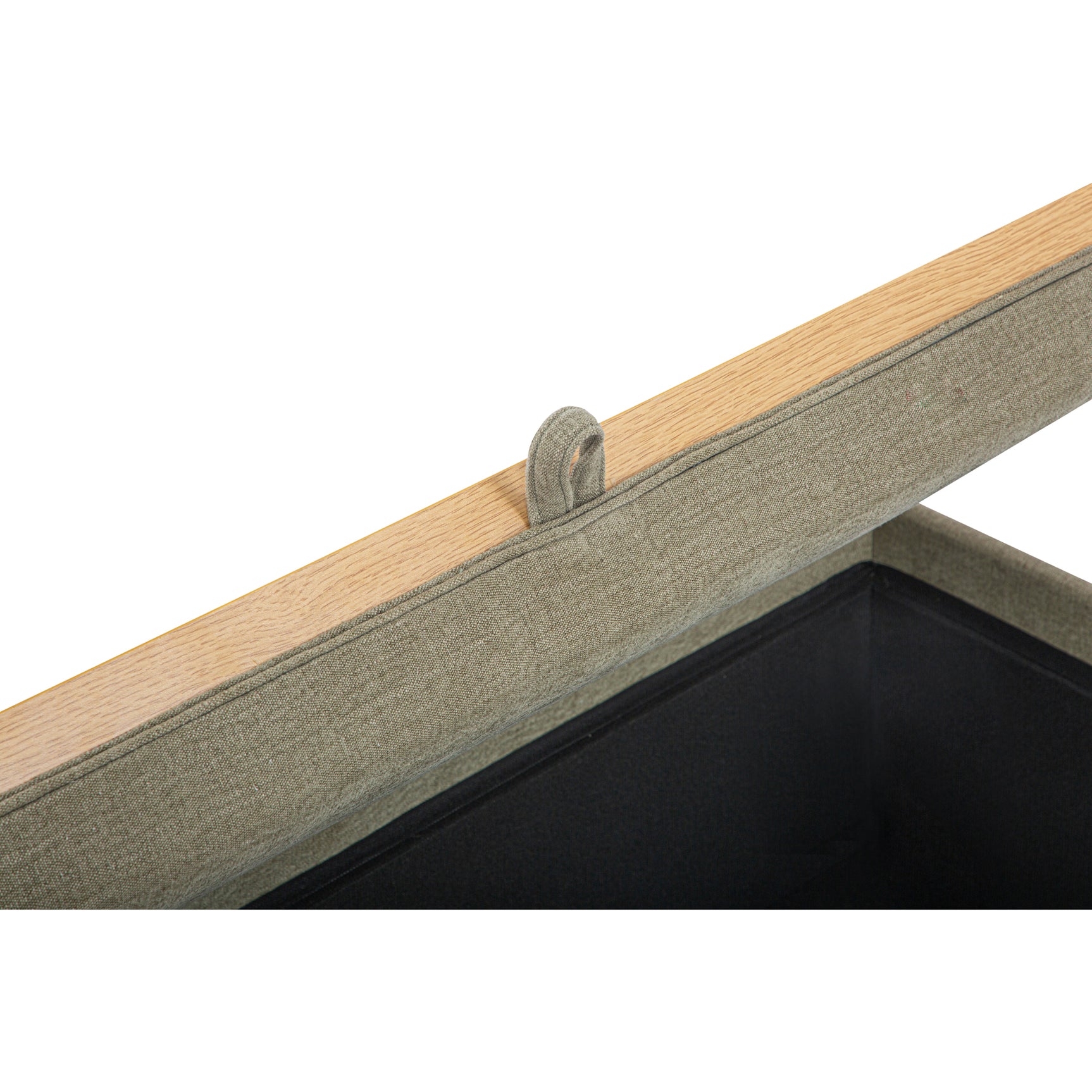 Montana Washed Green Storage Ottoman - Ornate Home