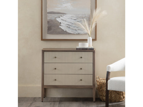 Montclair Brown/Cream Three-Drawer Chest - Ornate Home
