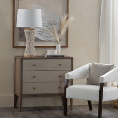 Montclair Brown/Cream Three-Drawer Chest - Ornate Home