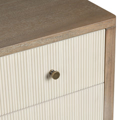 Montclair Brown/Cream Three-Drawer Chest - Ornate Home