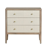 Montclair Brown/Cream Three-Drawer Chest - Ornate Home
