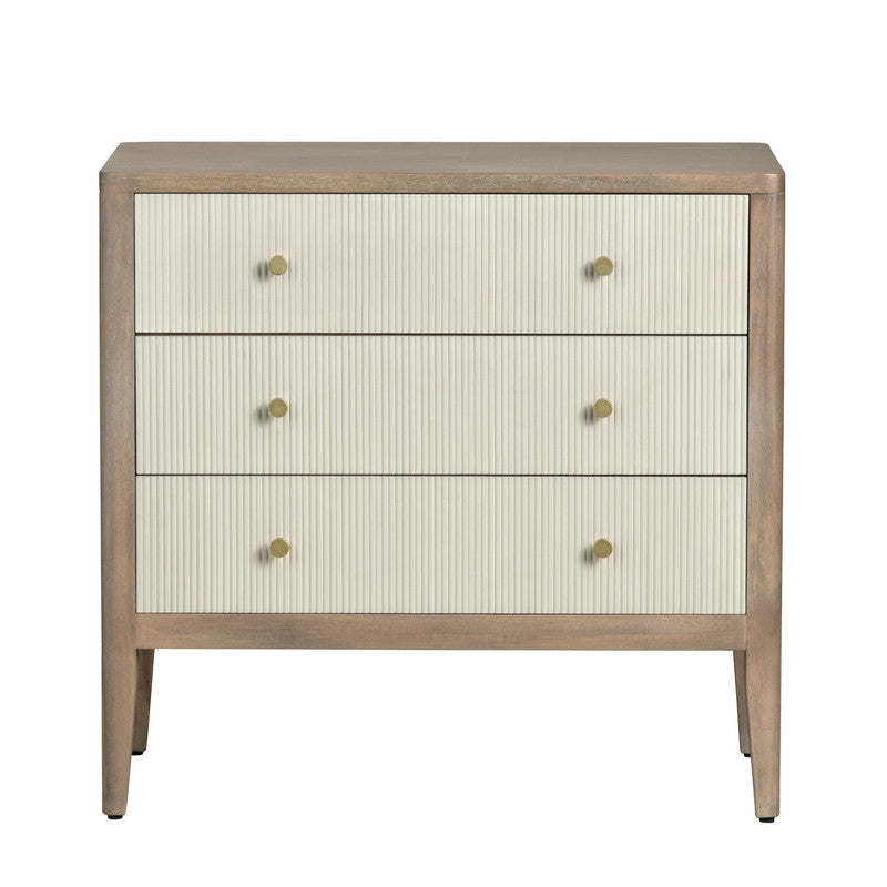 Montclair Brown/Cream Three-Drawer Chest - Ornate Home