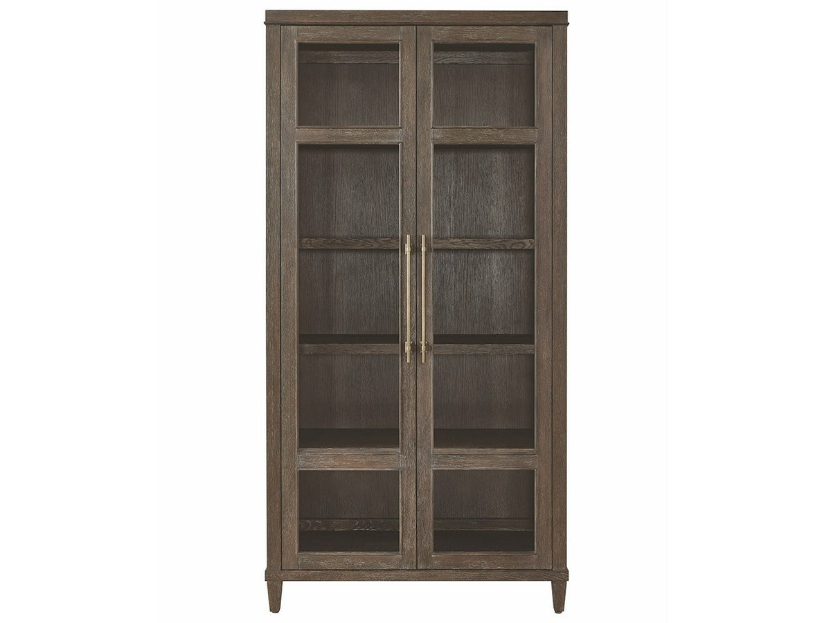 Montclair Cocoa Glass Doors Cabinet - Ornate Home