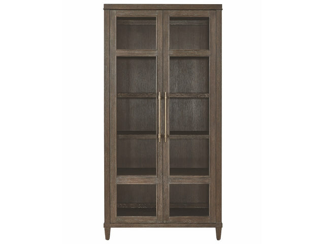 Montclair Cocoa Glass Doors Cabinet - Ornate Home