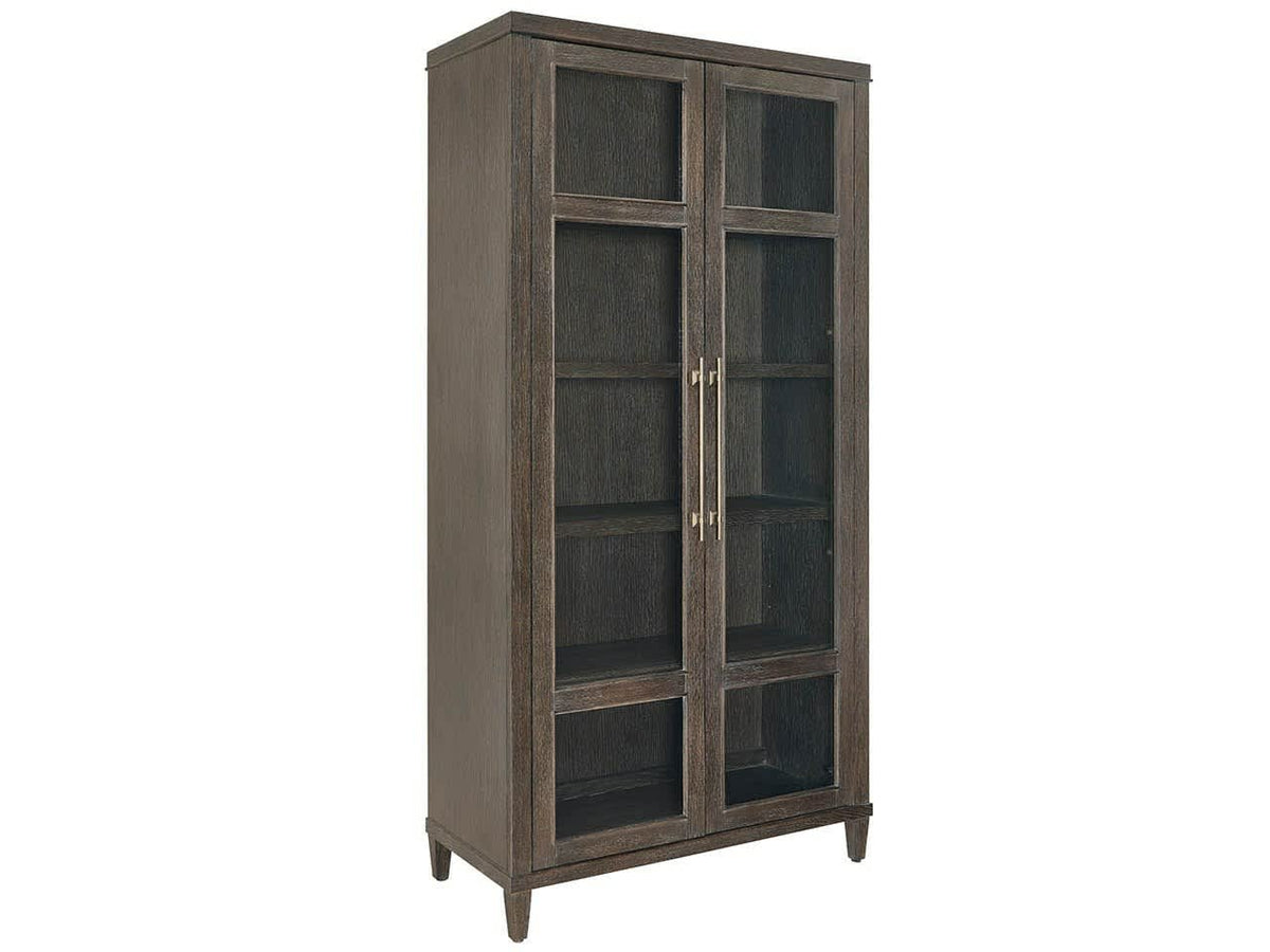 Montclair Cocoa Glass Doors Cabinet - Ornate Home