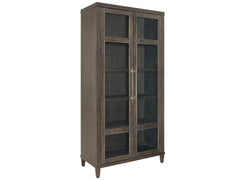 Montclair Cocoa Glass Doors Cabinet - Ornate Home