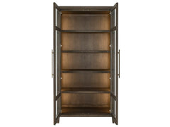 Montclair Cocoa Glass Doors Cabinet - Ornate Home