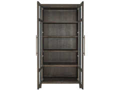 Montclair Cocoa Glass Doors Cabinet - Ornate Home