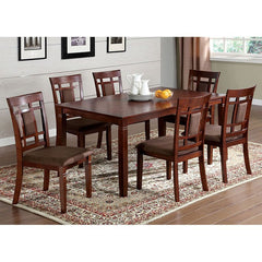 Montclair Dark Cherry/Brown 7 Pc. Dining Table Set - Ornate Home